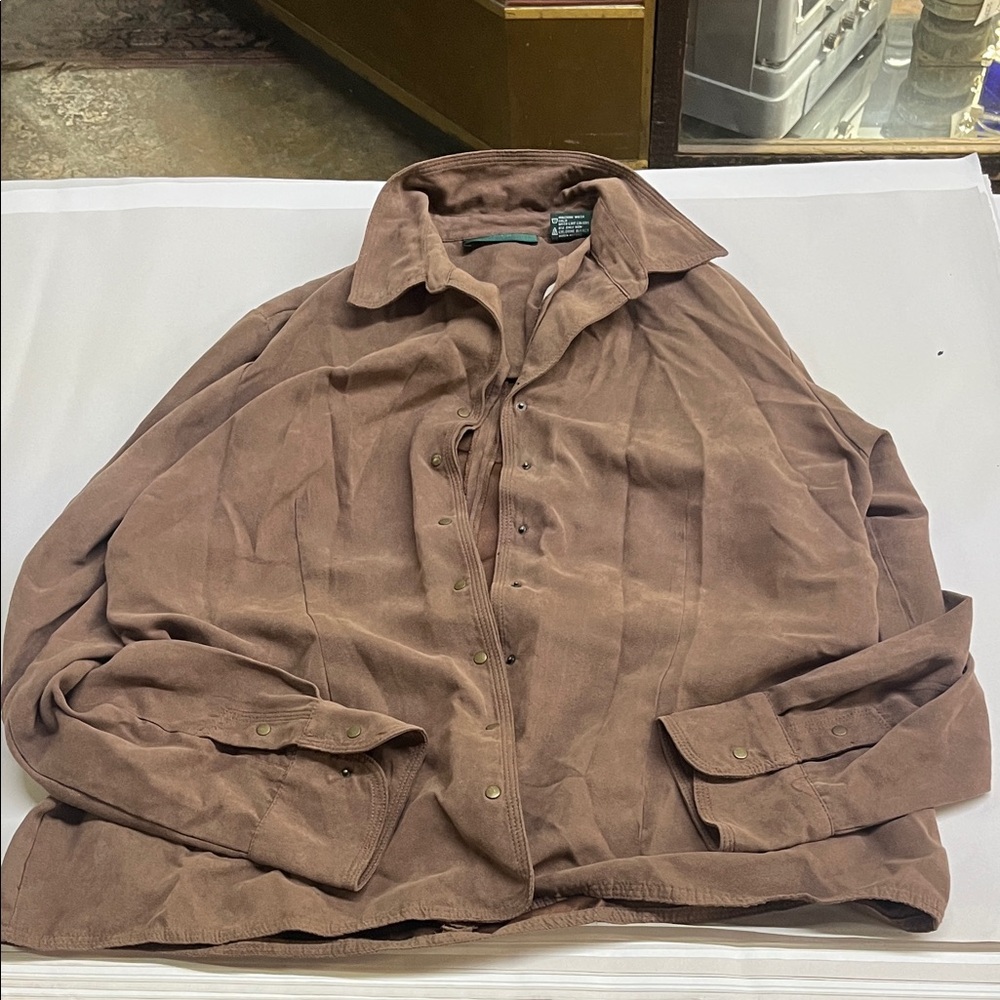 Men's Brown Suede Shirt Jacket